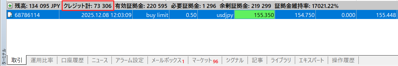 MT4/MT5でのクレジット表示