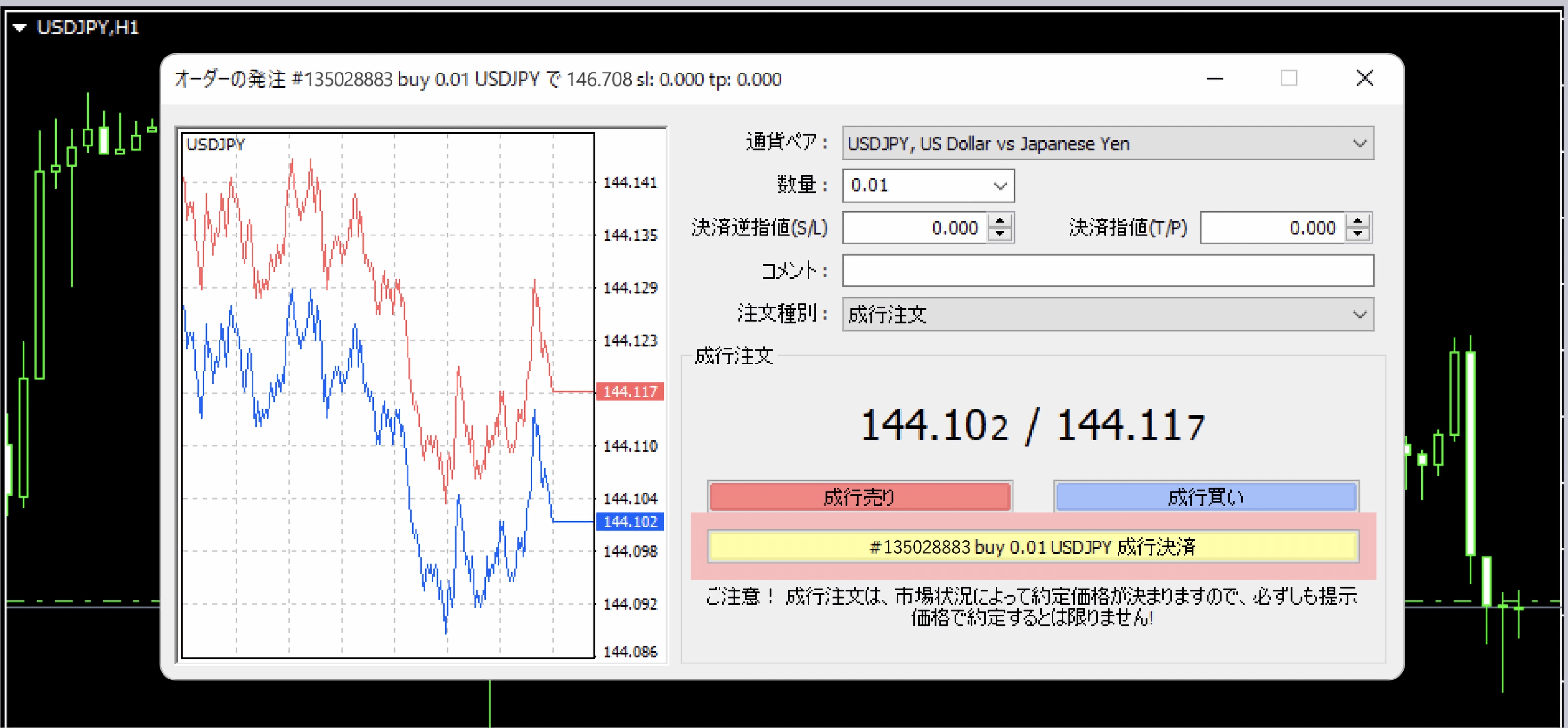 MT4オーダー発注