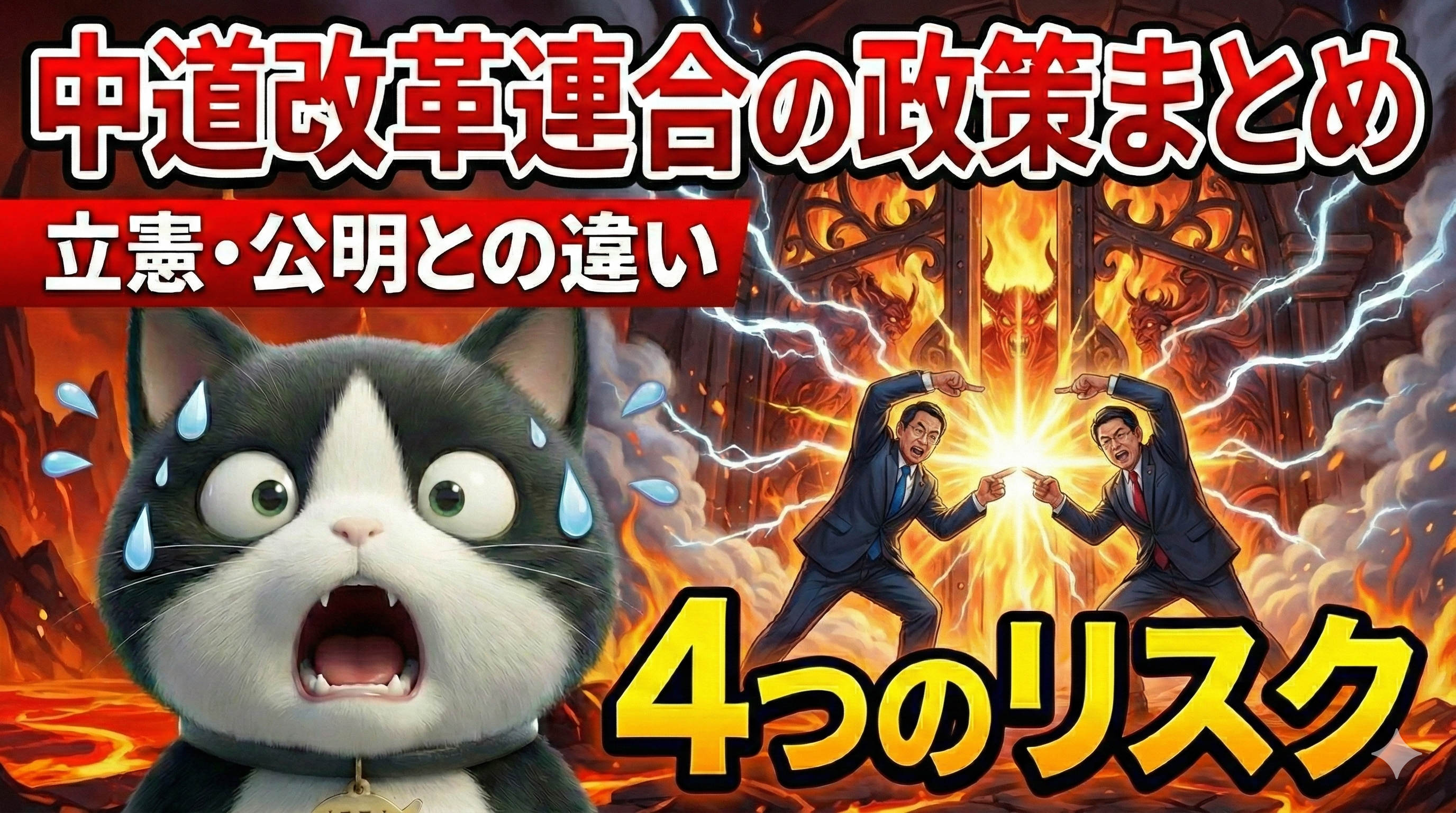 中道改革連合の政策まとめ｜立憲・公明との違いと4つのリスク