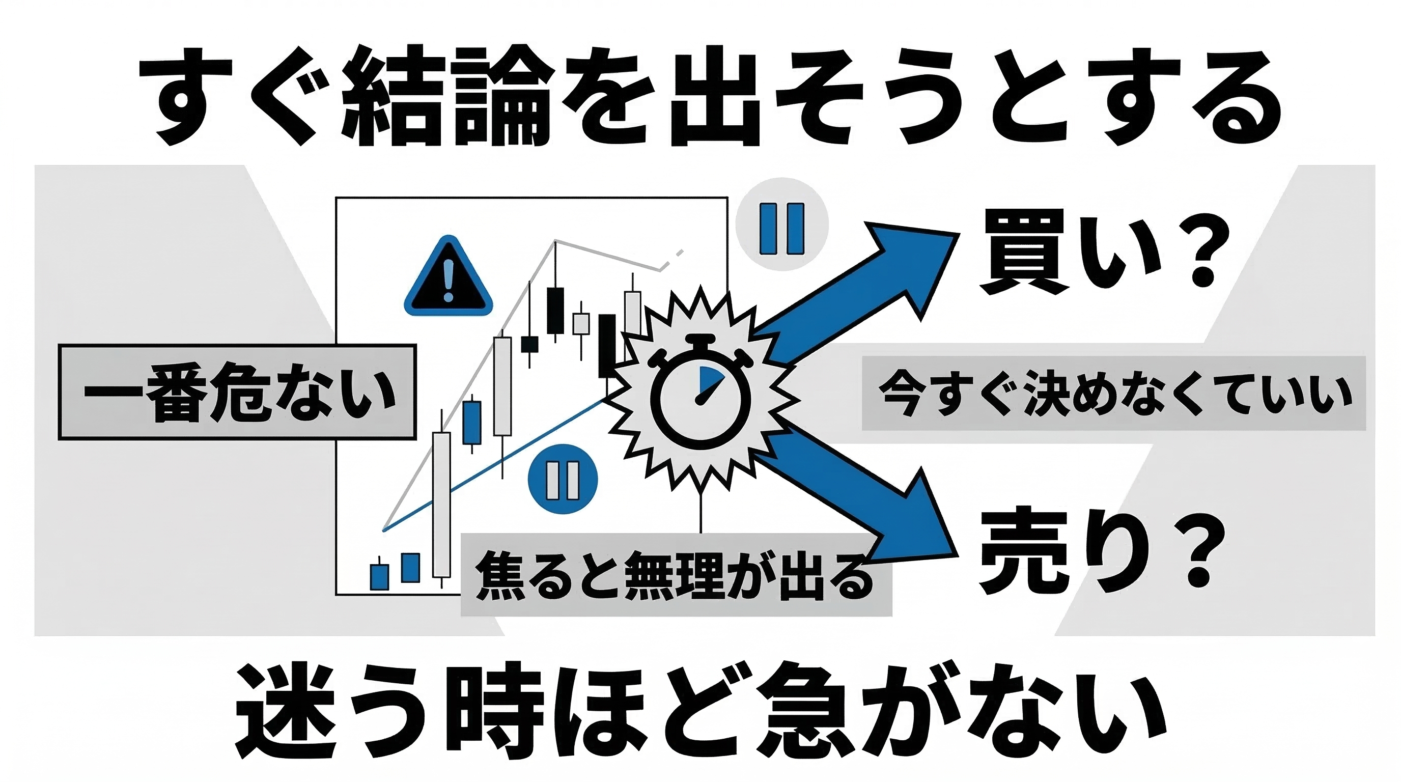 すぐ結論を出そうとする