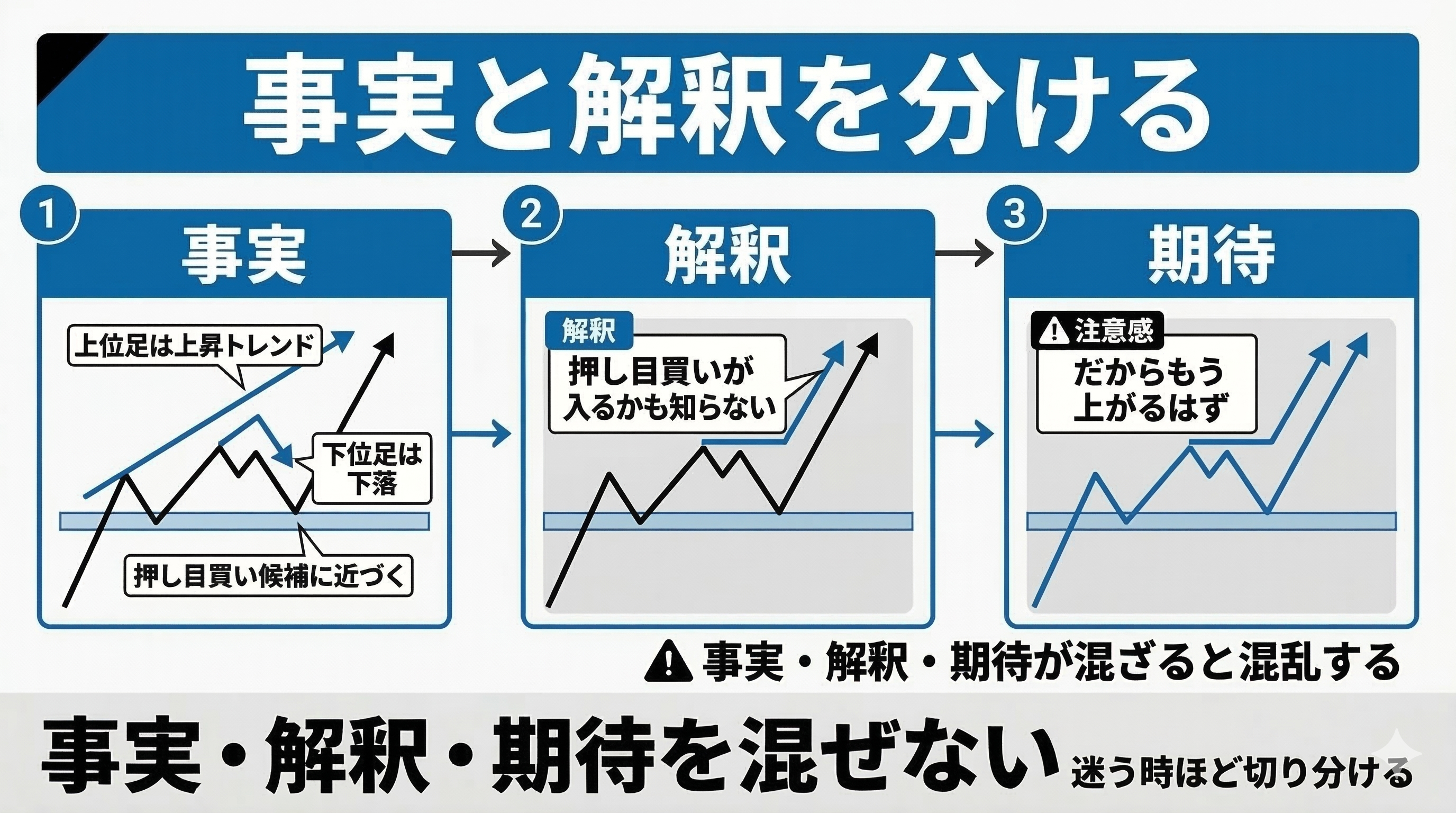 事実と解釈を分ける