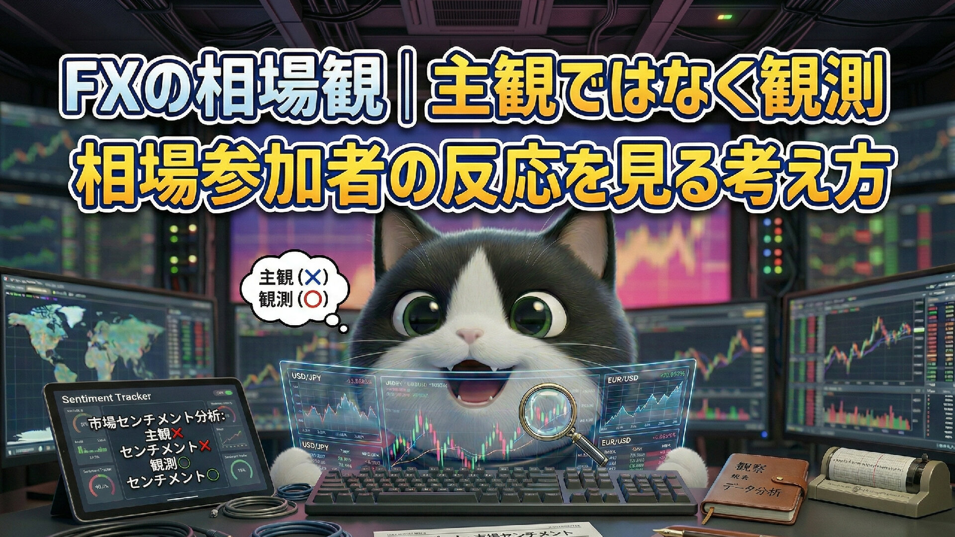 FXの相場観｜主観ではなく観測で相場参加者の反応を見る考え方